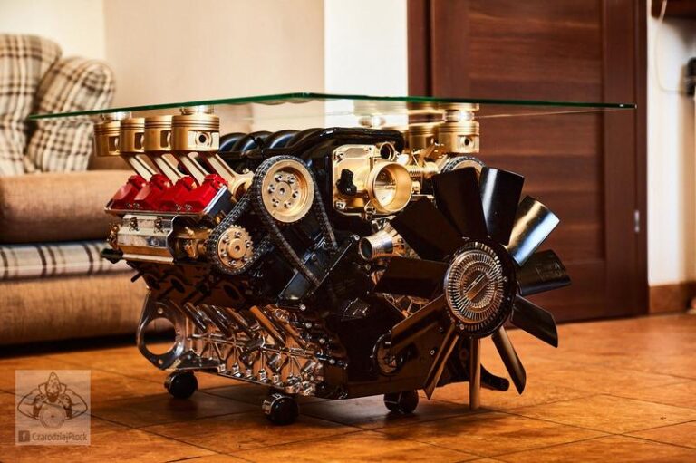 Zrób unikalny stolik z silnika V6 – krok po kroku do stylowego wnętrza